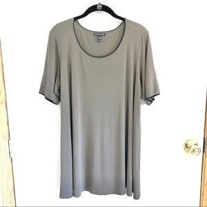 Eileen Fisher 100% Silk Grey Tunic XL